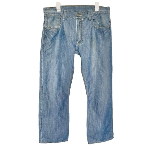 Levi Strauss Mens 514 Straight Blue Jeans Pants Size W38 L30 Normcore Dadcore - Picture 1 of 12